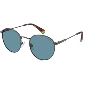 Safilo GmbH Polaroid PLD 6171/S Unisex-Sonnenbrille Vollrand Oval Metall-Gestell, Grau