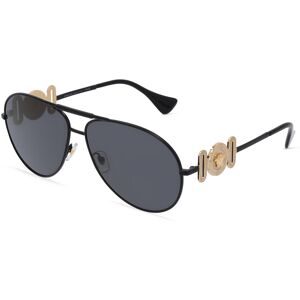 Luxottica Fashion Brillen Vertriebs GmbH Versace VE2249 Unisex-Sonnenbrille Vollrand Pilot Metall-Gestell, Schwarz