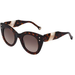 Safilo GmbH Carolina Herrera 0127/S Damen-Sonnenbrille Vollrand Rund Acetat-Gestell, Havanna