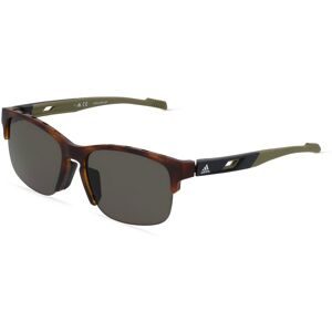 Marcolin Deutschland GmbH Adidas SP0048 Unisex-Sonnenbrille Vollrand Quadratisch Kunststoff-Gestell, Havanna