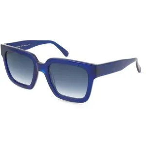 Suncute Industries Co., Ltd. Fielmann MC 622 SUN FA JOY Damen-Sonnenbrille Vollrand Quadratisch Acetat Extrudiert-Gestell, Blau