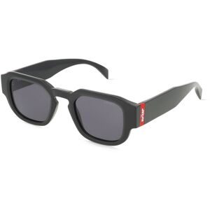 Safilo GmbH Levi's LV 1095/S Unisex-Sonnenbrille Vollrand Eckig Kunststoff-Gestell, Schwarz