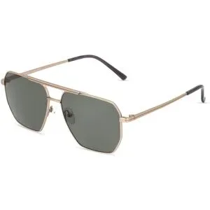 Billion Excel Optical Manufactory Co. Ltd. Fielmann BE 028 SUN CL Herren-Sonnenbrille Vollrand Quadratisch Edelstahl-Gestell, Gold