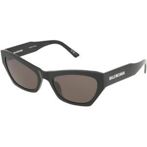 Kering Eyewear Spa Balenciaga BB0447S Damen-Sonnenbrille Vollrand Cat Eye Acetat-Gestell, Schwarz