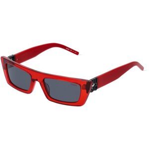 Safilo GmbH Hugo HG 1256/S Damen-Sonnenbrille Vollrand Quadratisch Acetat-Gestell, Rot