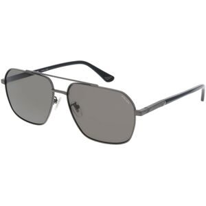 DE RIGO Vision D.A.CH. GmbH Police SPLQ85 Herren-Sonnenbrille Vollrand Pilot Metall-Gestell, Grau
