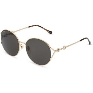 Kering Eyewear Spa Gucci GG1017SK Damen-Sonnenbrille Vollrand Rund Metall-Gestell, Gold