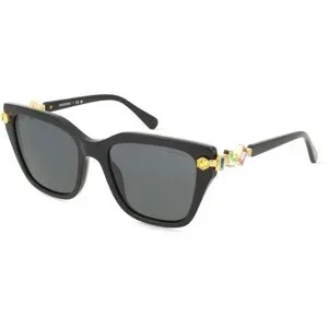 Luxottica Fashion Brillen Vertriebs GmbH Swarovski SK6041 Damen-Sonnenbrille Vollrand Geometrisch Acetat-Gestell, Schwarz