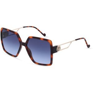 Marchon Germany GmbH Liu Jo LJ763SR Damen-Sonnenbrille Vollrand Quadratisch Kunststoff-Gestell, Havanna