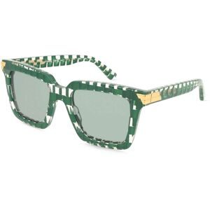 Kering Eyewear Spa Bottega Veneta BV1005S Unisex-Sonnenbrille Vollrand Eckig Acetat-Gestell, Grün