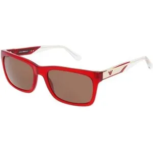 Luxottica Fashion Brillen Vertriebs GmbH Emporio Armani EA4224 Herren-Sonnenbrille Vollrand Quadratisch Acetat-Gestell, Rot