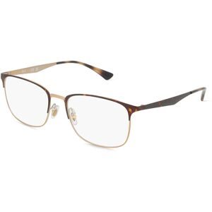 Luxottica Fashion Brillen Vertriebs GmbH Ray-Ban RX6421 Unisex-Brille inkl. Gläser Halbrand Quadratisch Metall-Gestell 54/18/145, Gold
