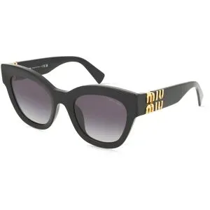 Luxottica Fashion Brillen Vertriebs GmbH Miu Miu MU01YS Damen-Sonnenbrille Vollrand Quadratisch Acetat-Gestell, Schwarz