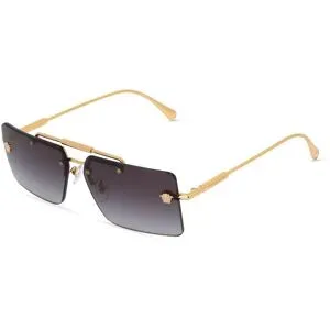 Luxottica Fashion Brillen Vertriebs GmbH Versace VE2245 Damen-Sonnenbrille Randlos Quadratisch Metall-Gestell, Gold