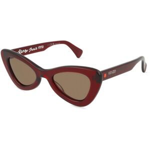 Thélios Kenzo KZ40178I Damen-Sonnenbrille Vollrand Butterfly Kunststoff-Gestell, Rot