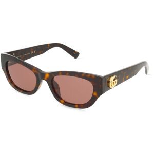 Kering Eyewear Spa Gucci GG1954SA Damen-Sonnenbrille Vollrand Cat Eye Acetat-Gestell, Havanna