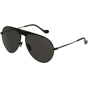 Kering Eyewear Spa Gucci GG0908S Herren-Sonnenbrille Vollrand Pilot Metall-Gestell, Schwarz