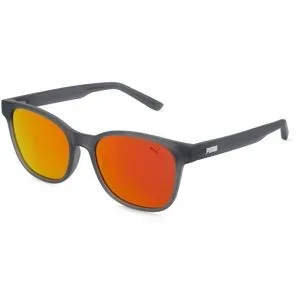 Kering Eyewear Spa PUMA PJ0087S Kinder-Sonnenbrille Vollrand Eckig Kunststoff-Gestell, Grau