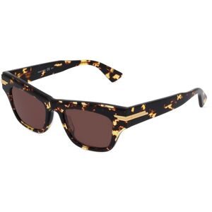 Kering Eyewear Spa Bottega Veneta BV1122S Unisex-Sonnenbrille Vollrand Butterfly Kunststoff-Gestell, Havanna