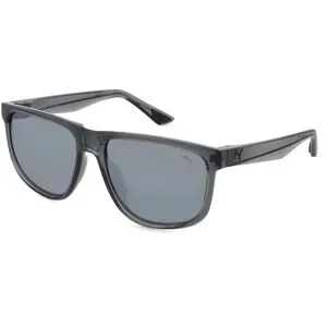 Kering Eyewear Spa Puma PU0441S Unisex-Sonnenbrille Vollrand Rund Acetat Spritzguss-Gestell, Grau