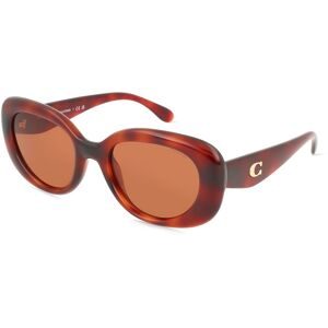 Luxottica Fashion Brillen Vertriebs GmbH Coach HC8391U Damen-Sonnenbrille Vollrand Oval Kunststoff-Gestell, Havanna