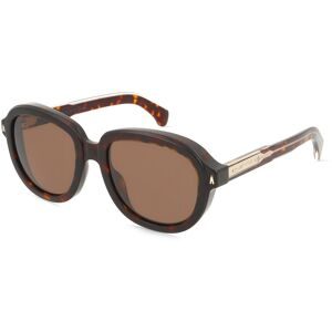 Luxottica Fashion Brillen Vertriebs GmbH Moncler ME6007U Unisex-Sonnenbrille Vollrand Pilot Acetat-Gestell, Havanna