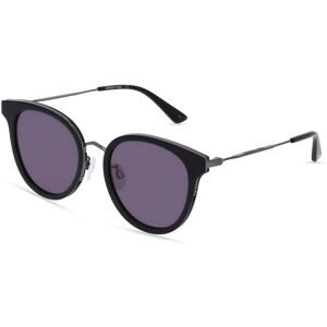 Kering Eyewear Spa Alexander McQueen MQ0278SA Unisex-Sonnenbrille Vollrand Rund Metall-Gestell, Schwarz