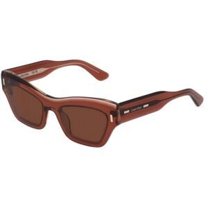 Marchon Germany GmbH Calvin Klein CK23503S Unisex-Sonnenbrille Vollrand Butterfly Kunststoff-Gestell, Braun