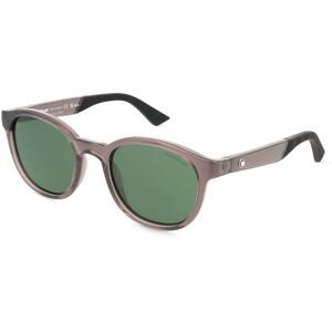 Kering Eyewear Spa Montblanc MB0398S Herren-Sonnenbrille Vollrand Panto Kunststoff-Gestell, Grau