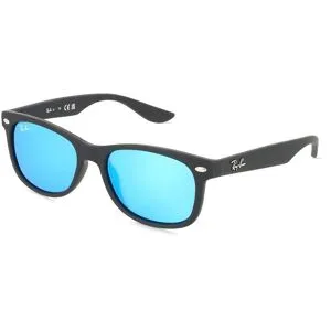 Luxottica Fashion Brillen Vertriebs GmbH Ray Ban Junior 0RJ9052S JUNIOR NEW WAYFARER Kinder-Sonnenbrille Vollrand Quadratisch Kunststoff-Gestell, Schwarz