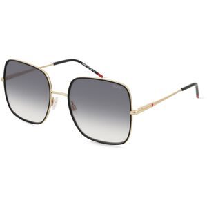 Safilo GmbH Hugo HG 1293/S Damen-Sonnenbrille Vollrand Quadratisch Metall-Gestell, Gold
