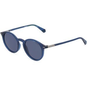 Safilo GmbH Polaroid PLD 2116/S Unisex-Sonnenbrille Vollrand Rund Kunststoff-Gestell, Blau