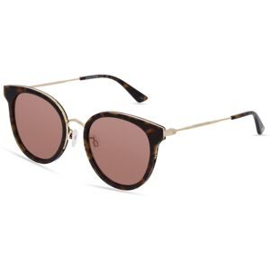 Kering Eyewear Spa Alexander McQueen MQ0278SA Unisex-Sonnenbrille Vollrand Rund Metall-Gestell, Gold