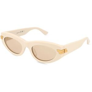Kering Eyewear Spa Bottega Veneta BV1189S Unisex-Sonnenbrille Vollrand Butterfly Kunststoff-Gestell, Weiß