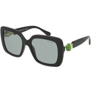 Luxottica Fashion Brillen Vertriebs GmbH Swarovski SK6001 Damen-Sonnenbrille Vollrand Quadratisch Acetat-Gestell, Schwarz