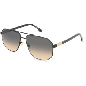 Safilo GmbH BOSS 1832/S Herren-Sonnenbrille Vollrand Pilot Edelstahl-Gestell, Schwarz