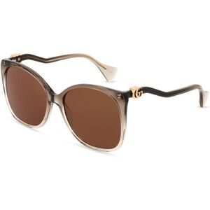 Kering Eyewear Spa Gucci GG1010S Unisex-Sonnenbrille Vollrand Butterfly Kunststoff-Gestell, Grün