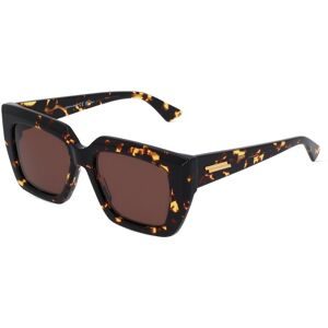 Kering Eyewear Spa Bottega Veneta BV1030S Damen-Sonnenbrille Vollrand Quadratisch Kunststoff-Gestell, Havanna