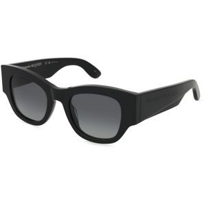 Kering Eyewear Spa Alexander McQueen AM0420S Unisex-Sonnenbrille Vollrand Quadratisch Acetat-Gestell, Schwarz