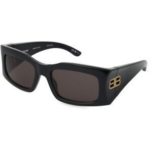 Kering Eyewear Spa Balenciaga BB0291S Unisex-Sonnenbrille Vollrand Quadratisch Acetat Spritzguss-Gestell, Schwarz