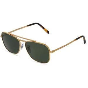 Luxottica Fashion Brillen Vertriebs GmbH Ray-Ban RB 3636 NEW CARAVAN Unisex-Sonnenbrille Vollrand Quadratisch Metall-Gestell, Gold