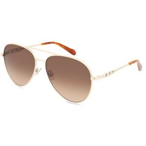 Safilo GmbH Fossil 206654 Damen-Sonnenbrille Vollrand Pilot Metall-Gestell, Gold