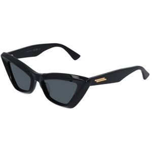 Kering Eyewear Spa Bottega Veneta BV1101S Unisex-Sonnenbrille Vollrand Butterfly Kunststoff-Gestell, Schwarz
