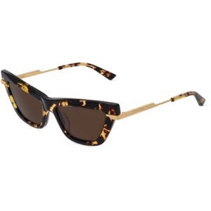 Kering Eyewear Spa Bottega Veneta BV1241S Damen-Sonnenbrille Vollrand Cat Eye Acetat-Gestell, Havanna