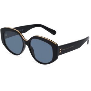 Thélios Stella McCartney SC40029I Damen-Sonnenbrille Vollrand Oval Acetat-Gestell, Schwarz