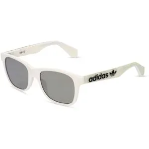 Marcolin Deutschland GmbH Adidas Originals OR0060 Herren-Sonnenbrille Vollrand Quadratisch Kunststoff-Gestell, Weiß