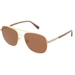 Marcolin Deutschland GmbH Gant GA7232 Herren-Sonnenbrille Vollrand Pilot Metall-Gestell, Gold