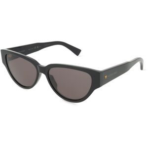 Kering Eyewear Spa Bottega Veneta BV1319S Damen-Sonnenbrille Vollrand Cat Eye Acetat-Gestell, Schwarz
