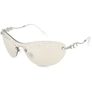 Luxottica Fashion Brillen Vertriebs GmbH Swarovski 0SK7023 Damen-Sonnenbrille Randlos Quadratisch Metall-Gestell, Grau