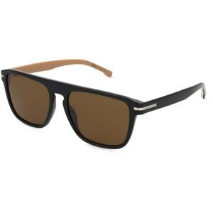 Safilo GmbH Boss 1599/S Herren-Sonnenbrille Vollrand Quadratisch Acetat-Gestell, Schwarz
